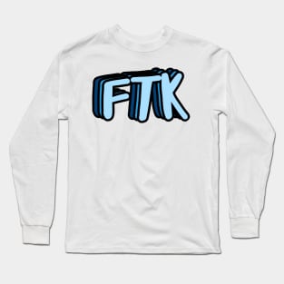 FTK Blue Retro Long Sleeve T-Shirt